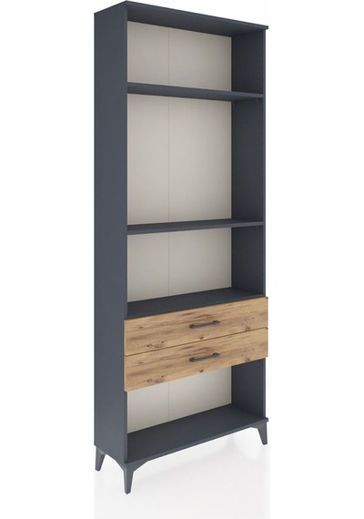 Arges Dolap 3 Raflı 2 Çekmeceli 88x30x221 Antrasit-çam Antrasit