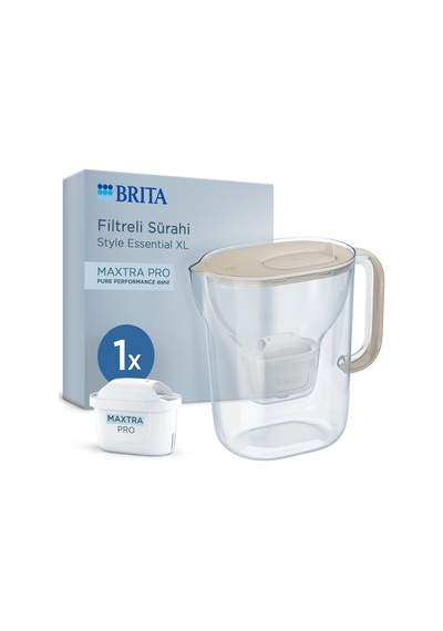 Brıta Style Essential Xl 1 X Maxtra Pro Pure Performance Filtreli Su Arıtma Sürahisi Kum Beji 3,6l