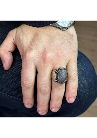 Erkek Yüzük, 925 Ayar Gümüş Yüzük, Müslüman Yüzük Gümüş