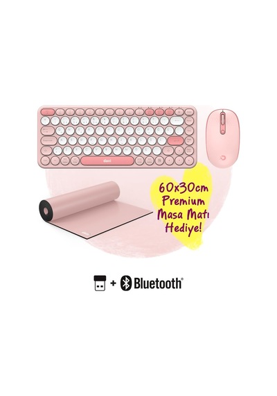 Mk350 Creator Pro Combo Sessiz 3 Kanallı Bluetooth + 2.4g Wireless Türkçe Q Klavye Mouse Seti Pembe Diğer Mk350 Creator Pro Combo Sessiz 3 Kanallı Bluetooth + 2.4g Wireless Türkçe Q Klavye Mouse Seti Pembe Diğer