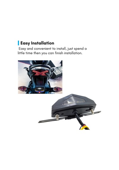 Motosiklet Stop Led Fren Lambası Su Geçirmez Arka Işık Flaşör