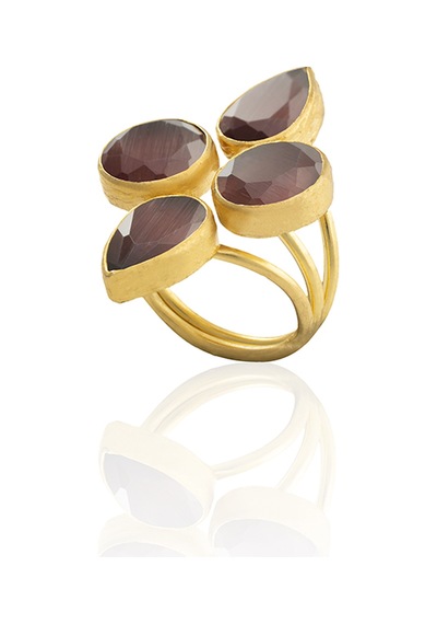 Kadir Jewellery 22 Ayar Altın Kaplama Zirkon Taşlı Kadın Vintage Yüzük Kuru Erik 29475691