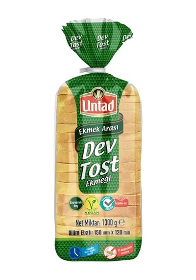 4 Adet Untad Premium Dev Tost Ekmeği 1300 G
