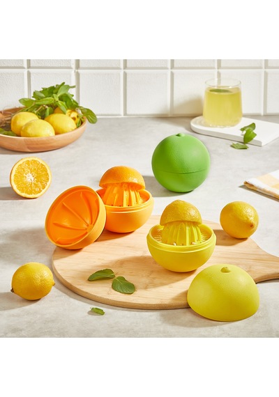 Narenciye Sıkacağı Saklama Kabı Qlux Portakal Şeklinde Narenciye Limon Sıkacağı L-00897 Plastik Turu Diğer