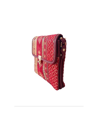 Otantik Kilim Desenli Omuz Çantası Çok Renkli