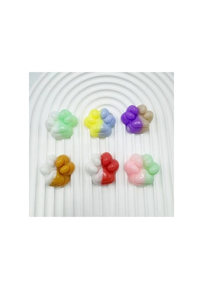 3 Adet Mini Kedi Patisi-yapışabilen Sukuşi - Squishy Pati- Muhteşem Hisli Pati -3 Cm Stres Oyuncak