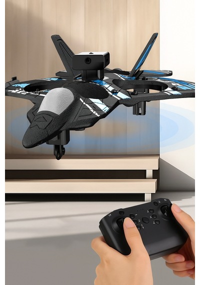 D20 Kameralı Wifi App Uçan Jet Drone Gyro Stabilize Engel Kaçınmalı Uzaktan Kumandalı Akıllı Köpük Uçak