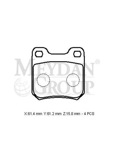 Opel Vectra B 99/02 Arka Fren Balatası Kablosuz Disk 61,4x61,2x15 Bramax
