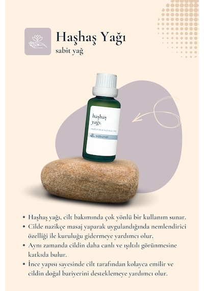 Sabunal Haşhaş Yağı 30 ML Nemlendirici Cilt Bakım