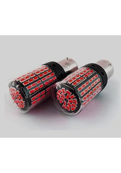 2 Adet 144 Led Kırmızı Renk 93 Tip Tek Duy Stop Ampulü