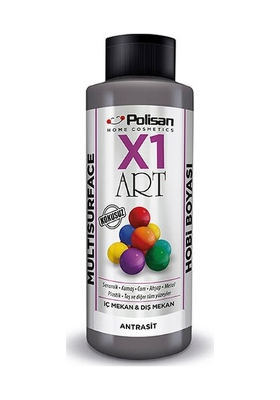 Polisan X1 Art Multisurface Hobi Boyası Antrasit 120 ml