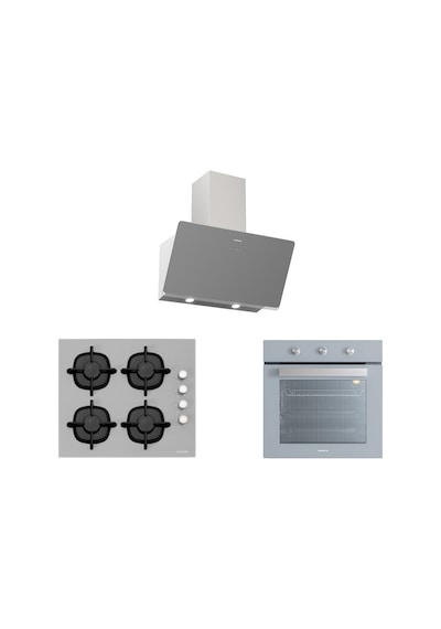 Silverline BO6503S01 - CS5343S01 - 3457 Soho 60 Gri Ankastre Set