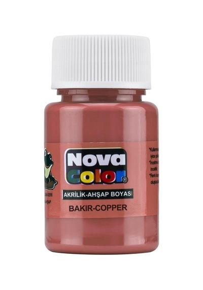 Nova Color Akrilik Boya 30 Ml Yaldızlı Bakır Cam Deri Seramik Karton Ahşap Resim Boyaları