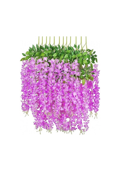 Sarkan Yapay Çiçek Akasya LİLA 80 cm 3 Sarkan Dallı 12 ADET BAĞ