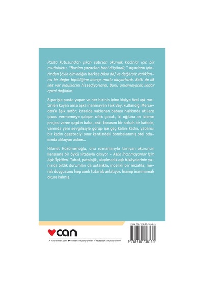 Aşka İnanmayanlar için Aşk Öyküleri - Hikmet Hükümenoğlu - Can Yayınları