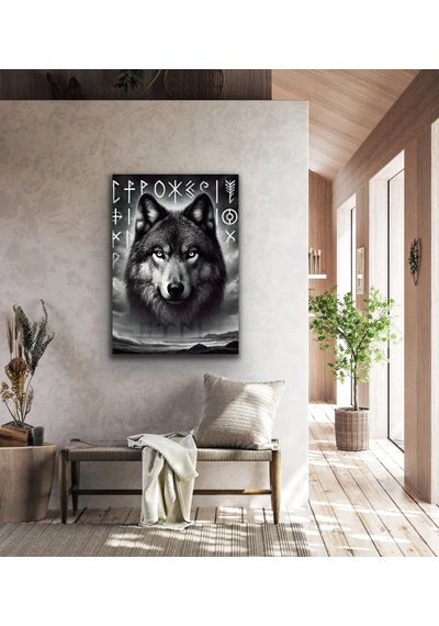 Asil Kurt Kanvas Tablo 70x100cm Çok Renkli
