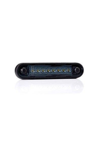 Frıstom Ft-073 Dark Long 8 Ledli Pozisyon Lamba Ledli Turuncu 12v - 36v 0,15 Mt Siyah Lastik Contalı