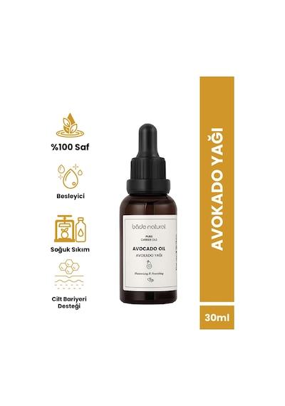 Bade Natural Saf Soğuk Sıkım Doğal Avokado Yağı 30 ML