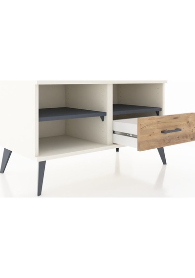 Hyperion Şifonyer 2 Raflı Tek Çekmeceli 88x44x48 Aytaşı-antrasit/çam Antrasit/çam Hyperion Şifonyer 2 Raflı Tek Çekmeceli 88x44x48 Aytaşı-antrasit/çam Antrasit/çam