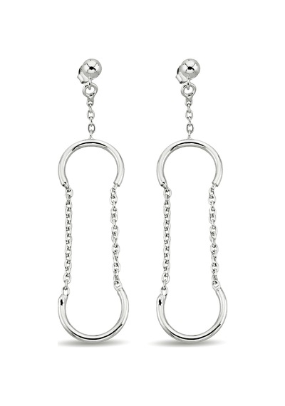Argentum Concept - Zincirli Gümüş Tasarım Küpe - K091401