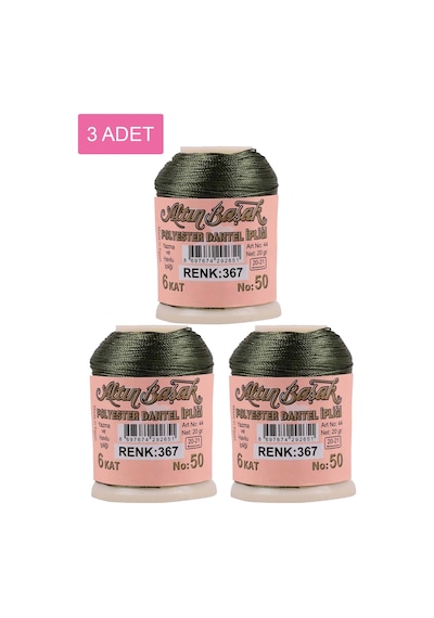 3 Adet Altınbaşak Oya Ve Dantel İpi 20 Gr - Royaleks - No: 367