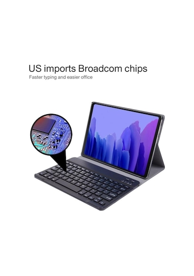 Samsung Galaxy Uyumlu Tab S6 Lite P610 10.4" Kablosuz Klavyeli Kılıf Mobax P615 P617