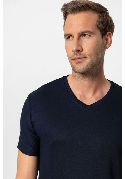 Antioch Basic V Yaka Erkek T-shirt Lacivert