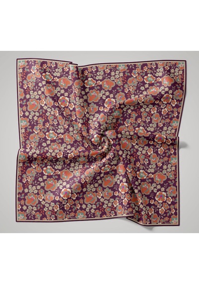 Silk Home Soft Eşarp 73090-07 Sinyal Mor, Turuncu, Turkuaz, Vizon ,taş