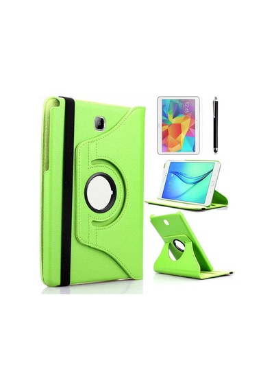 Galaxy Tab A T550 9.7 Uyumlu Zore Dönebilen Standlı Kılıf-yeşil Tablet Kılıfı