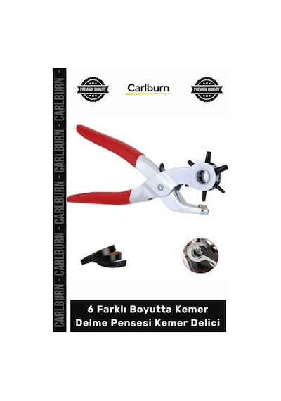 Özel Üretim Paslanmaz Çelik Deri Delgeç Makinesi 6 Farklı Boyutta Kemer Delme Pensesi Kemer Delici