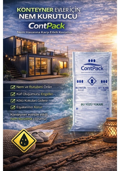 Contpack Plus Askısız Nem Alıcı Rutubet Engelleyici Konteyner Kurutucu 10 Adet