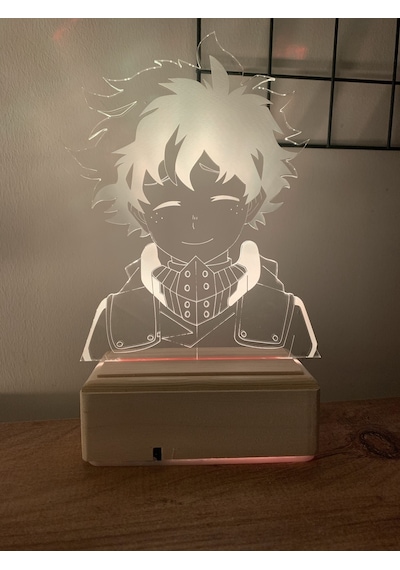 Deku Izuku Midoriya My Hero Academia 16 Renk Gece Lambası