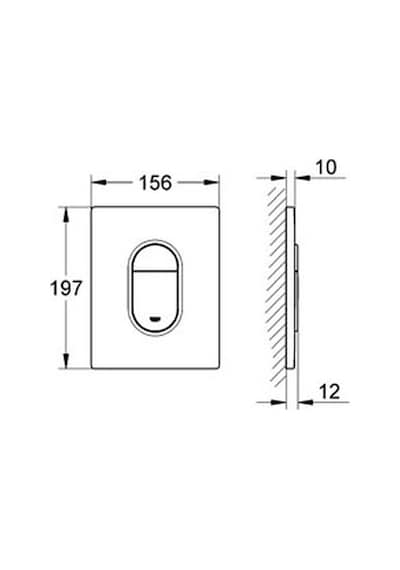 Grohe Gömme Rezervuar Kumanda Paneli Abs Krom - 38844000