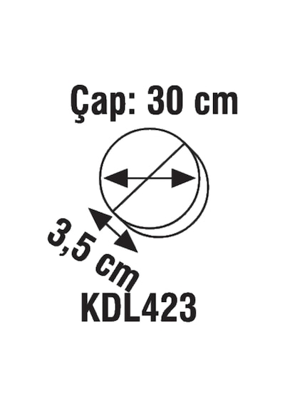 Kdl423b Siyah Kasa Yuvarlak Sıva Üstü Led Panel Armatür 24w Beyaz Işık