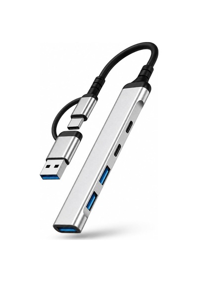 Usb Type-c Hub Çoklayıcı 5 İn 2 3x Usb 2.0 + 2x Type-c Port, Laptop Tablet Telefon Uyumlu, Hızlı Veri Aktarım Ve Şarj Desteği, Gl-315 Sku: Zeusb0h6nrpk51