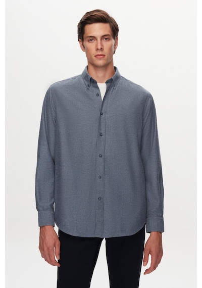 D'S Damat Ds Damat Comfort İndigo Düz Gömlek 1hc02hd12265m İndigo