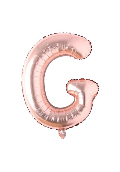 Rose Gold Folyo Balon G Harfi Helyum Balon 100 Cm Çok Renkli