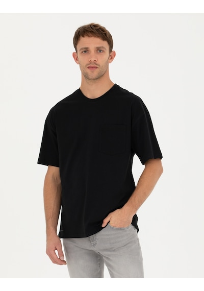 Pierre Cardin Erkek Siyah Tişört 50289362-Vr046 Siyah