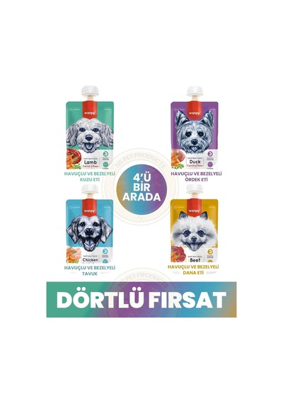 Wanpy Köpek Et Ezmesi 4 Çeşit