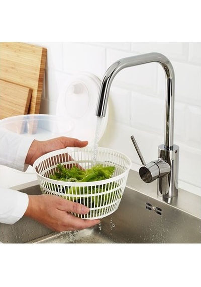 Salata Kurutucu, Beyaz Renk Süzgeçli MeridyenDukkan Beyaz 23 cm Kurutucu