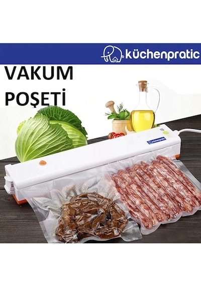 Küchen Pratic Tırtıklı Vakum Makinesi Poşeti 15X20Cm 25 Adet