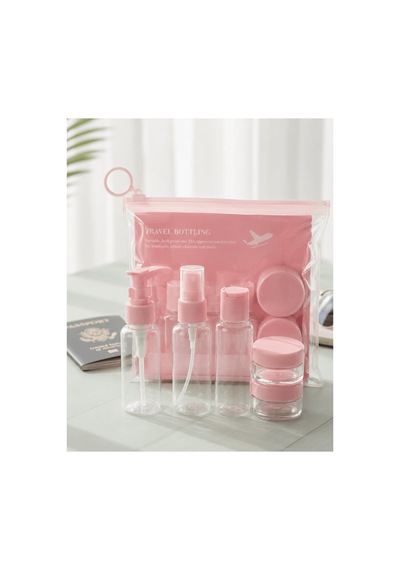Generic Taşınabilir 5 Parça Seyahat Şişesi Seti Şeffaf Kozmetik Dolum Kabı