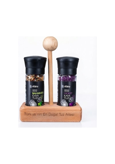 Efsina Violet ve 8 Baharatlı Kaya Tuzu Gurme Tuz 2'li Set