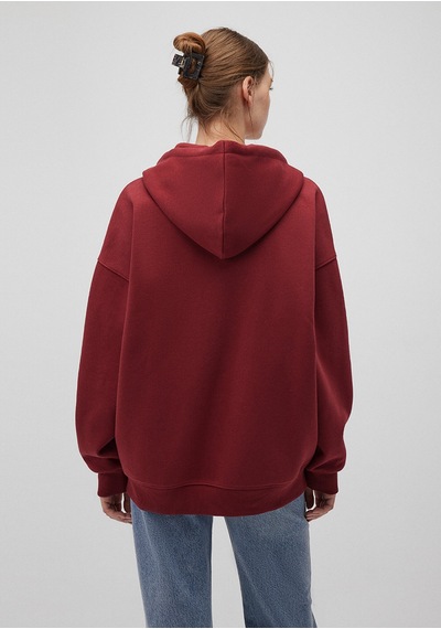 Mavi - Kapüşonlu Fermuarlı Bordo Sweatshirt 1610221-85493 Bordo