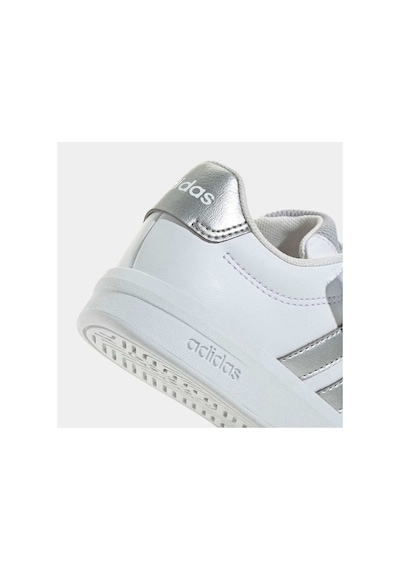 Adidas Grand Court 3.0 El C Unisex Çocuk Sneaker Jp9368 Beyaz / Gümüş Met. / Gümüş Met