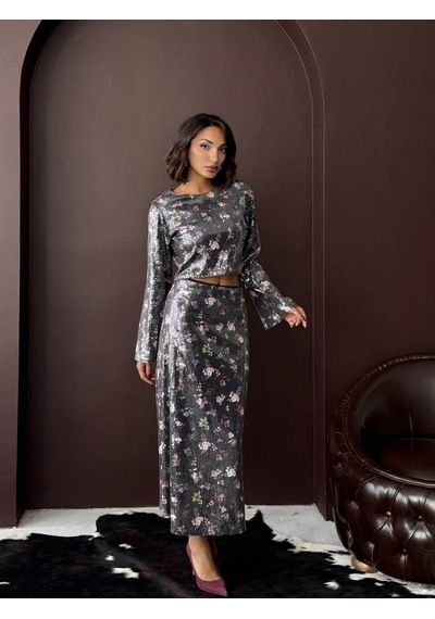 Verymoda Çiçek Baskılı Pullu Bluz F2016 F2016 Çiçek Dsn Pullu