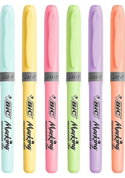 Bic Marking Fosforlu Kalem Pastel 6'Lı