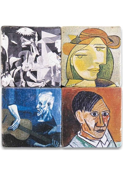Picasso Eserleri Traverten Magnet 4'Lü Set