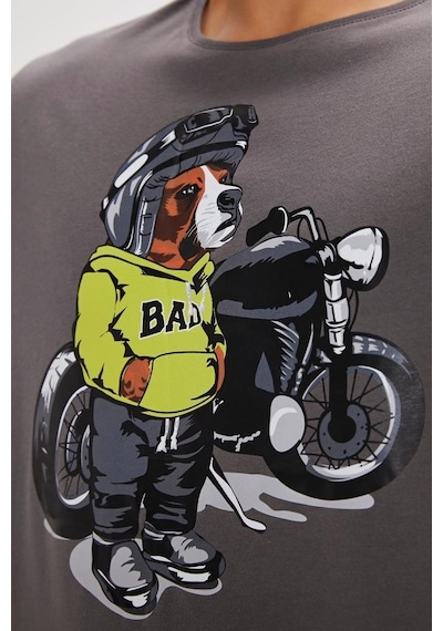 Bad Bear Fave T-Shırt Asphalt Erkek Tişört K.Gri S-Xxl 001