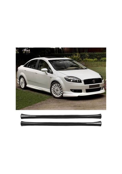 Fiat Linea Yan Marşpiyel Seti Plastik 2 Adet Mat Siyah 2009 2010 2011 2012 2013 2014 2015 2016 Karlık+ek+bodykit